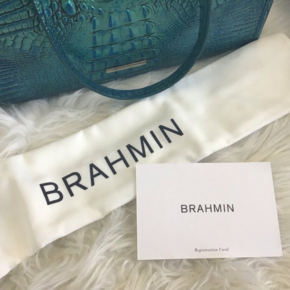 Brahmin Tia Peacock Melbourne Tote with registration card and dust bag N… - Picture 14 of 16
